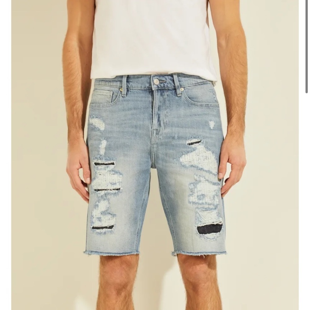 New GUESS Eco Slim Denim Shorts SZ 32